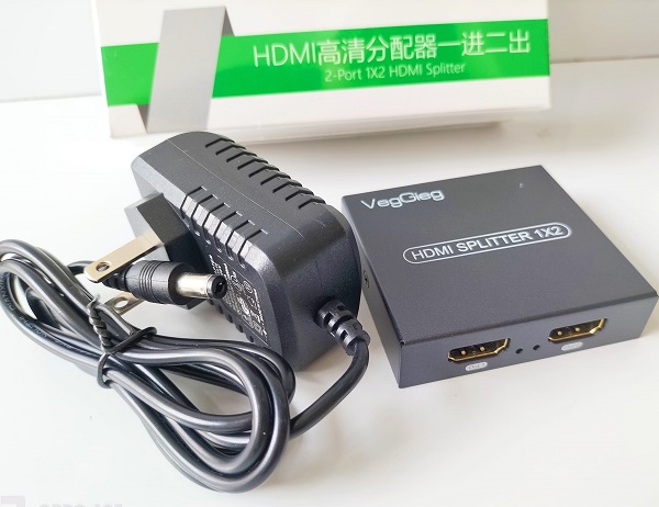 Bộ chia HDMI 1 ra 2 Full HD 4k 30hz VEGGIEG V-HD06